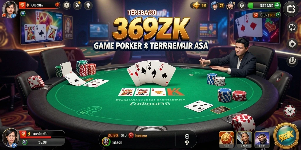 Tampilan gameplay seru dalam aplikasi Poker 369ZK.