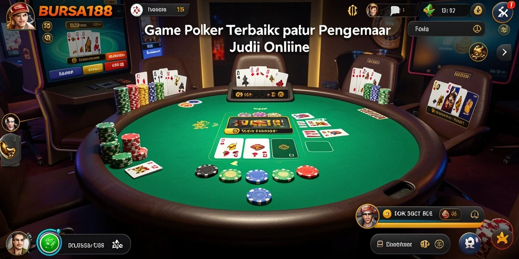 Screenshot BURSA188 menampilkan aksi seru dalam permainan Poker.