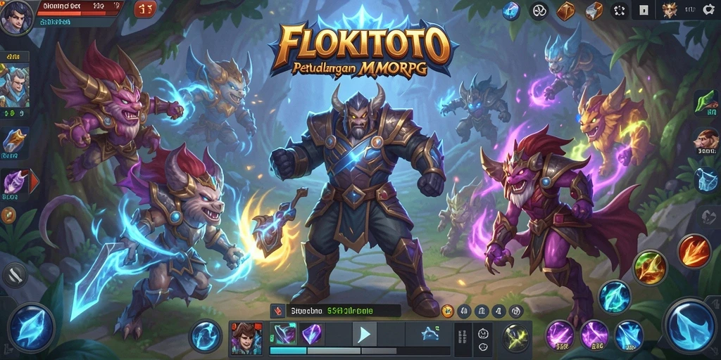 Tampilan gameplay seru dalam dunia FLOKITOTO yang menantang.