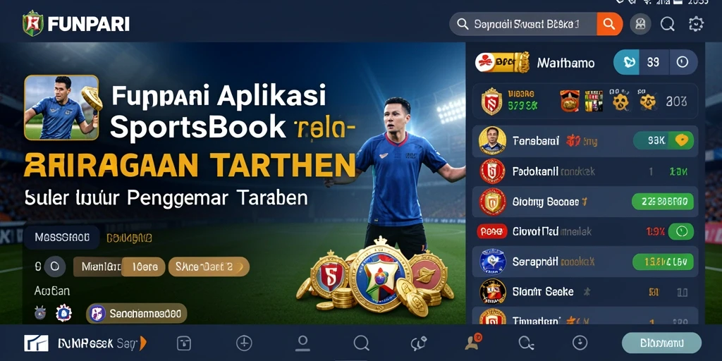 Screenshot utama FUNPARI menampilkan antarmuka taruhan yang menarik.