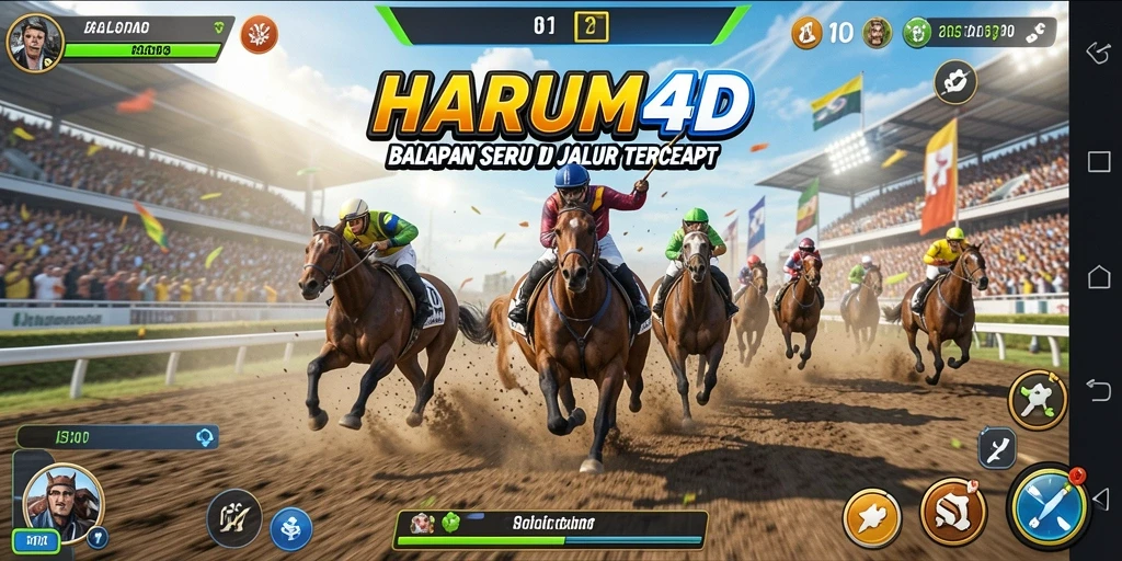 Tampilan menarik dari gameplay balap yang seru di HARUM4D.