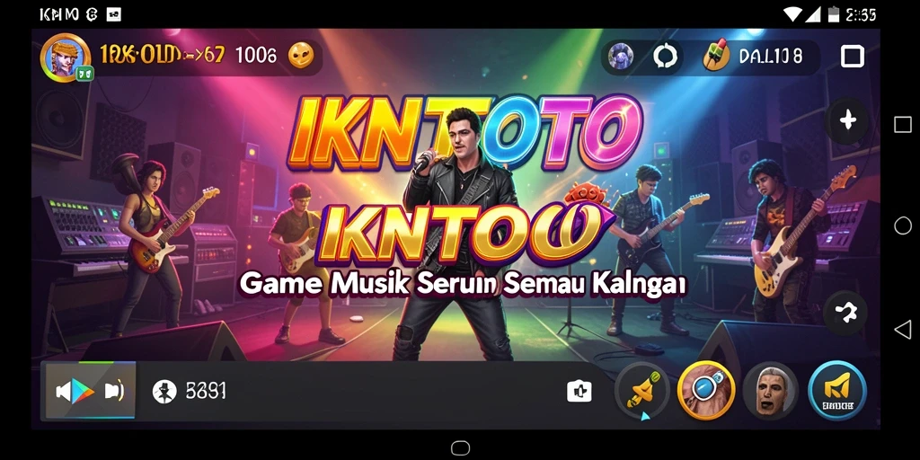 Tampilan gameplay IKNTOTO dengan berbagai pilihan musik.
