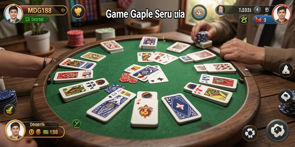 Tampilan gameplay seru dalam permainan Gaple MDG188.