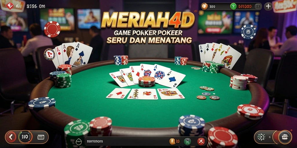 Tangkapan layar utama MERIAH4D menampilkan suasana bermain poker yang seru.