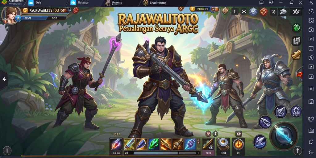 Screenshot menunjukkan aksi pertarungan seru dalam <strong>RAJAWALITOTO</strong>.