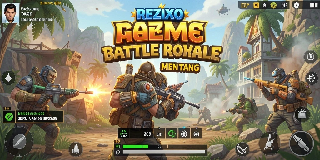 Screenshot gameplay REZIXO yang mendebarkan dan penuh aksi.
