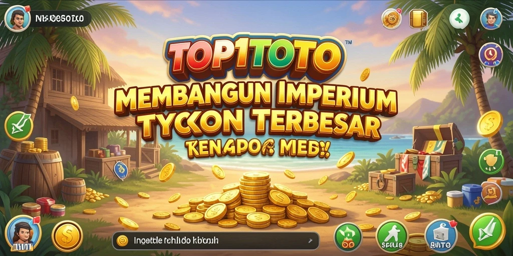 Screenshot gameplay TOP1TOTO, menampilkan aksi membangun bisnis.