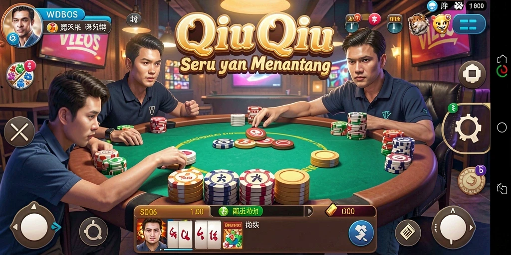 Tampilan gameplay WDBOS yang menarik dan mengasyikkan di arena QiuQiu.