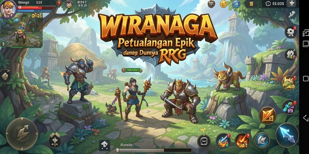 Tampilan gameplay RPG WIRANAGA yang menantang dan menarik.
