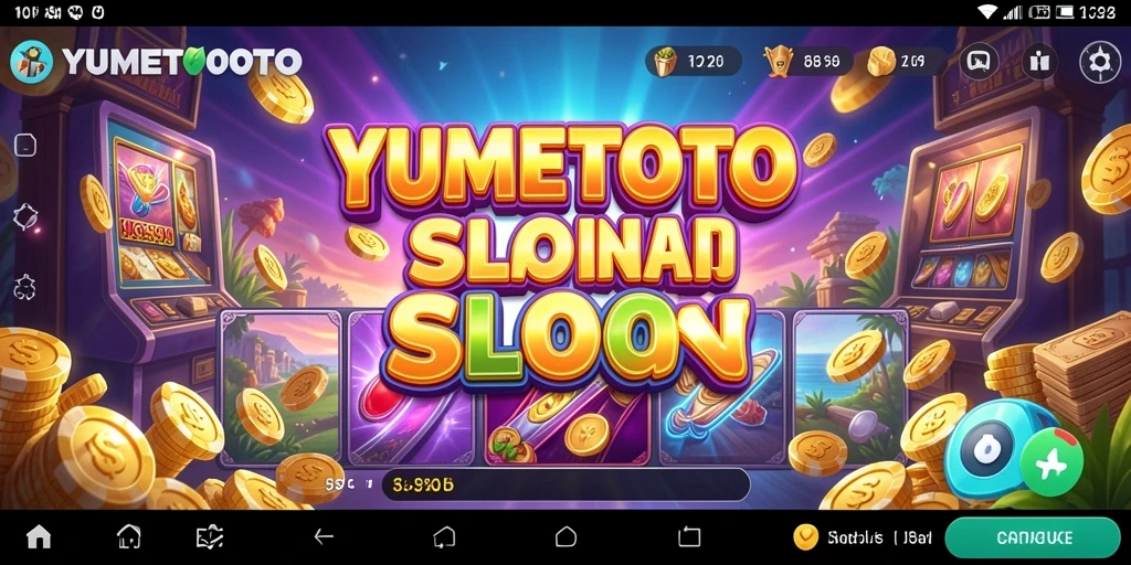 Gameplay seru YUMETOTO dengan simbol slot yang berkilau.
