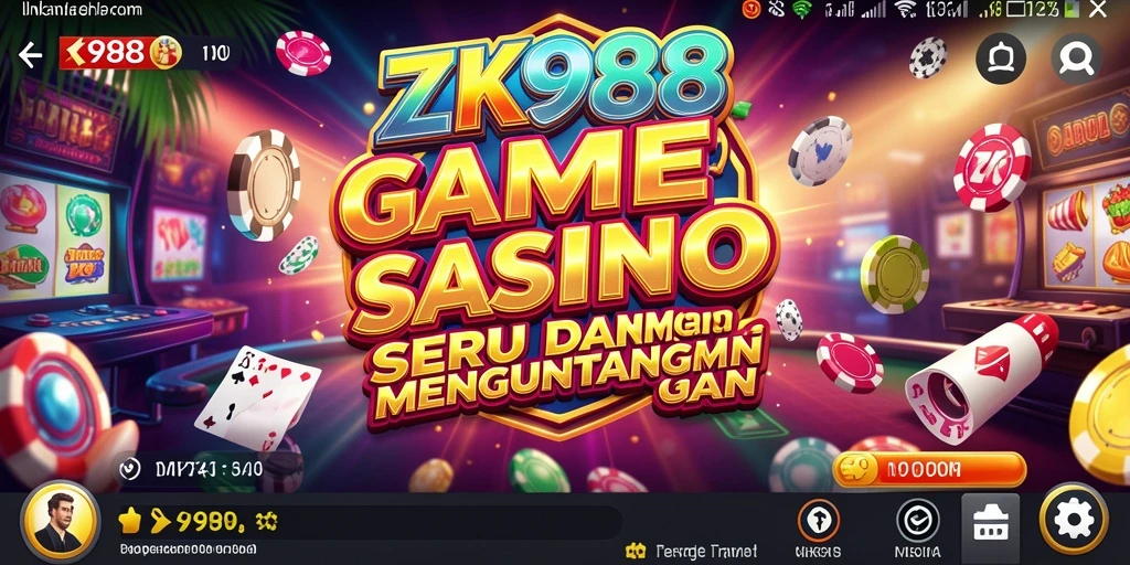 Tampilan gameplay ZK988 yang penuh warna dan seru.